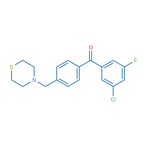 3-Chloro-5-fluoro-4'-thiomorpholinomethyl benzophenone 1g