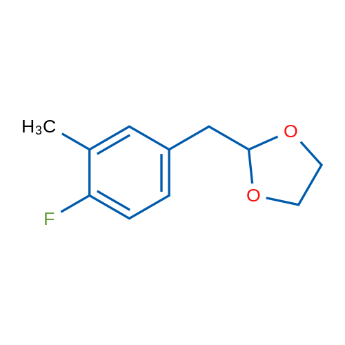 4-Fluoro-3-methyl (1,3-dioxolan-2-ylmethyl)benzene 1g