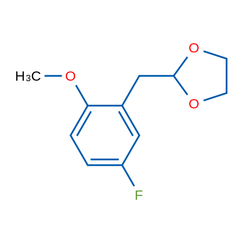 5-Fluoro-2-methoxy (1,3-dioxolan-2-ylmethyl)benzene 5g