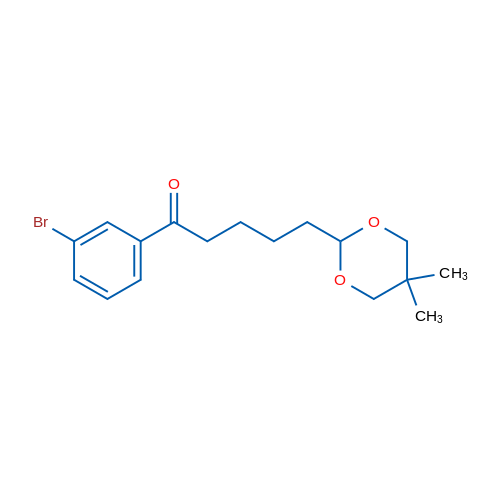 3'-Bromo-5-(5,5-dimethyl-1,3-dioxan-2-yl)valerophenone 1g