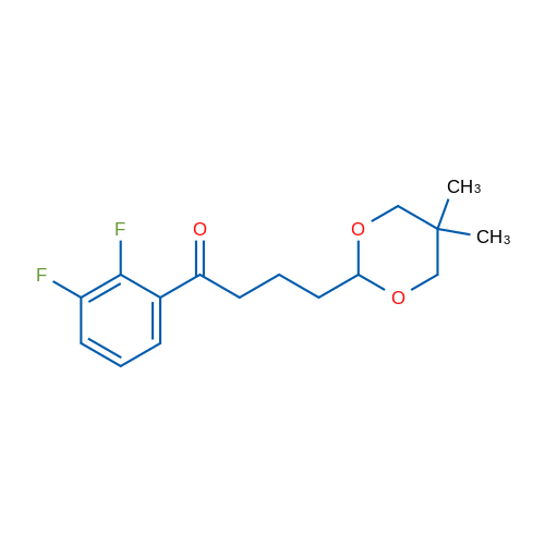 2',3'-Difluoro-4-(5,5-dimethyl-1,3-dioxan-2-yl)butyrophenone 1g