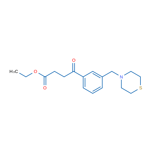 Ethyl 4-oxo-4-[3-(thiomorpholinomethyl)phenyl]butyrate 1g