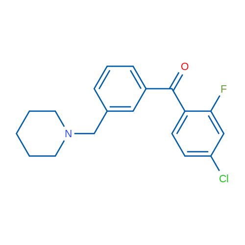 4-Chloro-2-fluoro-3'-piperidinomethyl benzophenone 1g