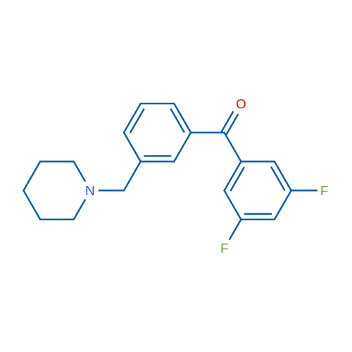 3,5-Difluoro-3'-piperidinomethyl benzophenone 1g