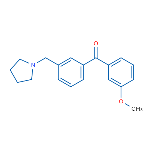 3-Methoxy-3'-pyrrolidinomethyl benzophenone 1g