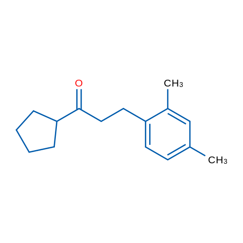 Cyclopentyl 2-(2,4-dimethylphenyl)ethyl ketone 1g