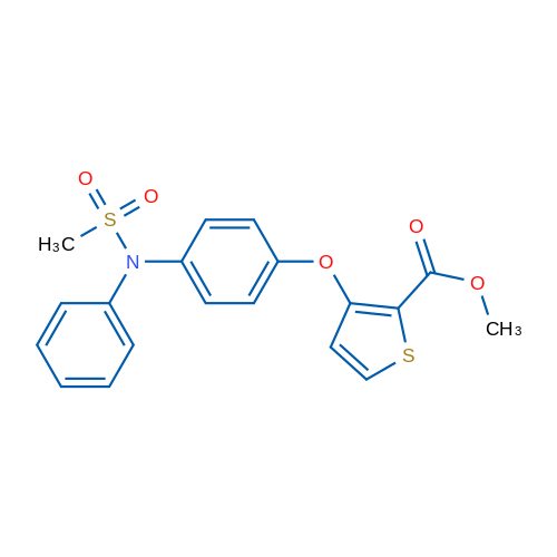 Methyl 3-[4-(phenylmethanesulfonamido)phenoxy]thiophene-2-carboxylate 1g