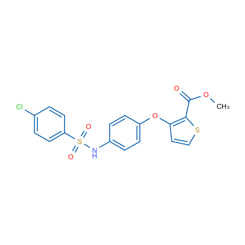 Methyl 3-[4-(4-chlorobenzenesulfonamido)phenoxy]thiophene-2-carboxylate 1g
