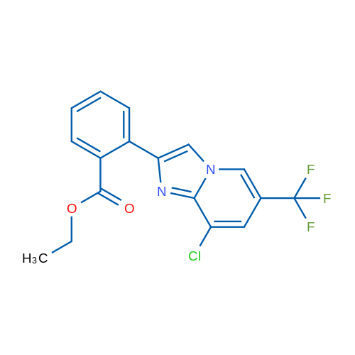 Ethyl 2-[8-chloro-6-(trifluoromethyl)imidazo[1,2-a]pyridin-2-yl]benzoate 1g