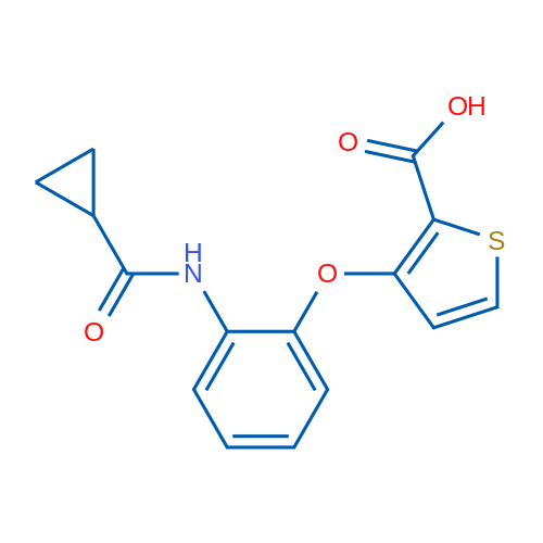 3-(2-Cyclopropaneamidophenoxy)thiophene-2-carboxylic acid 1g