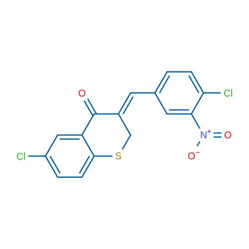 (3Z)-6-Chloro-3-[(4-chloro-3-nitrophenyl)methylidene]-3,4-dihydro-2H-1-benzothiopyran-4-one 1g