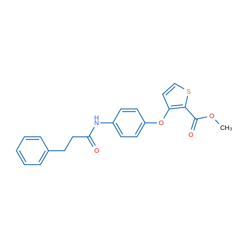 Methyl 3-[4-(3-phenylpropanamido)phenoxy]thiophene-2-carboxylate 1g