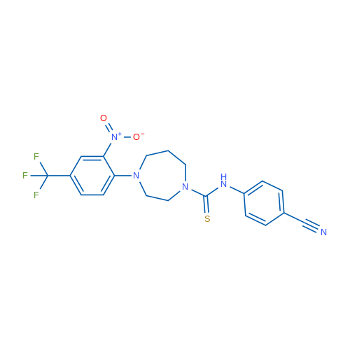 N-(4-Cyanophenyl)-4-[2-nitro-4-(trifluoromethyl)phenyl]-1,4-diazepane-1-carbothioamide 1g