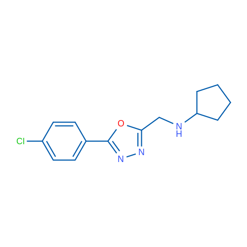 N-{[5-(4-chlorophenyl)-1,3,4-oxadiazol-2-yl]methyl}cyclopentanamine 1g