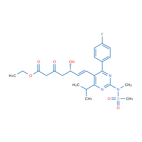 (S,E)-Ethyl 7-(4-(4-fluorophenyl)-6-isopropyl-2-(N-methylmethylsulfonamido)pyrimidin-5-yl)-5-hydroxy-3-oxohept-6-enoate 1g