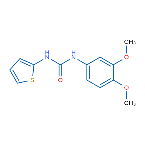 1-(3,4-Dimethoxyphenyl)-3-(thiophen-2-yl)urea 1g