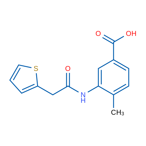 4-Methyl-3-(2-(thiophen-2-yl)acetamido)benzoic acid 5g