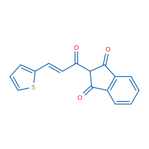 2-[(2E)-3-(Thiophen-2-yl)prop-2-enoyl]-2,3-dihydro-1H-indene-1,3-dione 1g