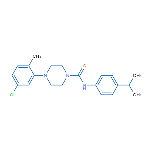 4-(5-Chloro-2-methylphenyl)-N-[4-(propan-2-yl)phenyl]piperazine-1-carbothioamide 1g