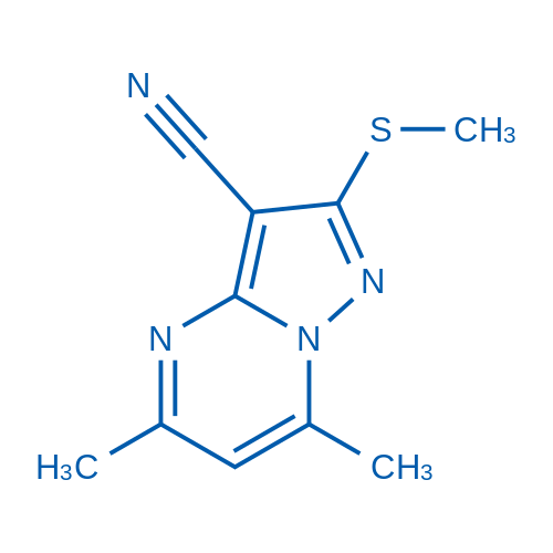 5,7-Dimethyl-2-(methylsulfanyl)pyrazolo[1,5-a]pyrimidine-3-carbonitrile 5mg