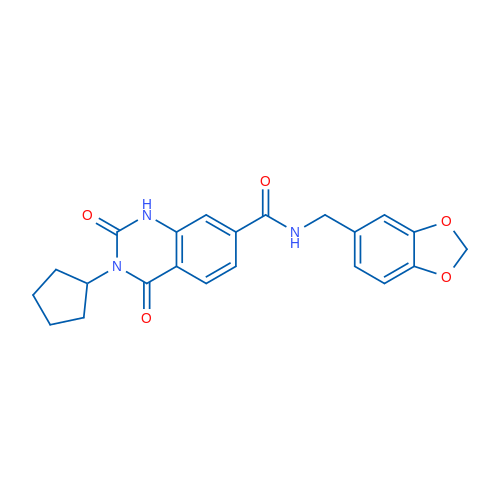 N-[(2H-1,3-Benzodioxol-5-yl)methyl]-3-cyclopentyl-2,4-dioxo-1,2,3,4-tetrahydroquinazoline-7-carboxamide 1g