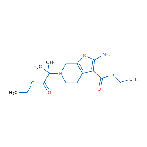 Ethyl 2-amino-6-(1-ethoxy-2-methyl-1-oxopropan-2-yl)-4,5,6,7-tetrahydrothieno[2,3-c]pyridine-3-carboxylate 1g