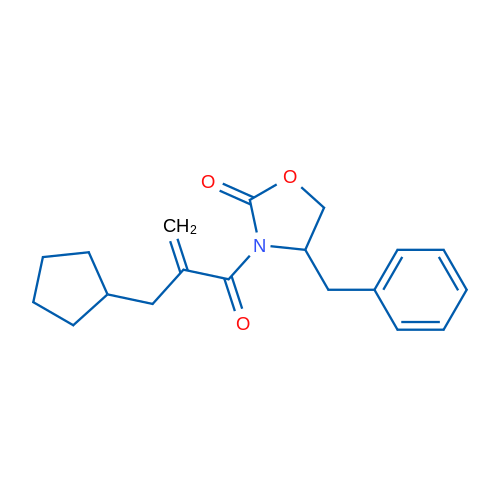4-Benzyl-3-(2-(cyclopentylmethyl)acryloyl)oxazolidin-2-one 1g
