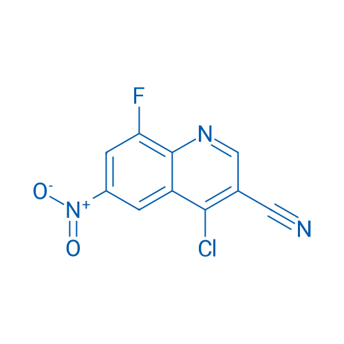 4-Chloro-8-fluoro-6-nitroquinoline-3-carbonitrile 250mg