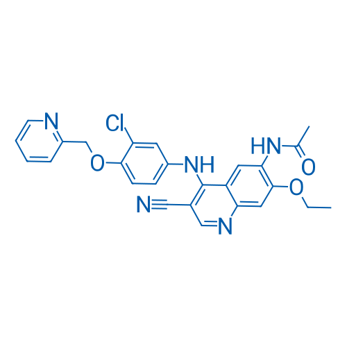 N-(4-((3-Chloro-4-(pyridin-2-ylmethoxy)phenyl)amino)-3-cyano-7-ethoxyquinolin-6-yl)acetamide 1g