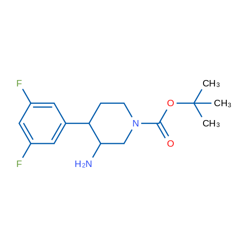 tert-Butyl 3-amino-4-(3,5-difluorophenyl)piperidine-1-carboxylate 1g