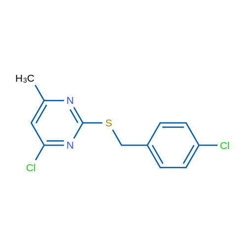 4-Chloro-2-((4-chlorobenzyl)thio)-6-methylpyrimidine 1g