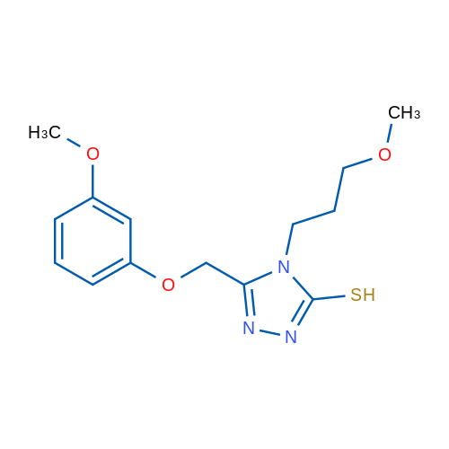 5-((3-Methoxyphenoxy)methyl)-4-(3-methoxypropyl)-4H-1,2,4-triazole-3-thiol 1g