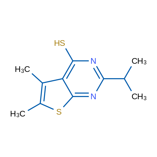 2-Isopropyl-5,6-dimethylthieno[2,3-d]pyrimidine-4-thiol 1g