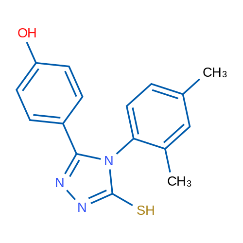 4-(4-(2,4-Dimethylphenyl)-5-mercapto-4H-1,2,4-triazol-3-yl)phenol 1g