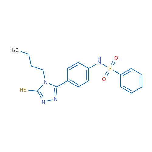 N-(4-(4-Butyl-5-mercapto-4H-1,2,4-triazol-3-yl)phenyl)benzenesulfonamide 1g