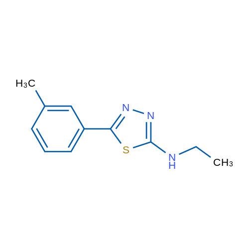 N-Ethyl-5-(m-tolyl)-1,3,4-thiadiazol-2-amine 1g