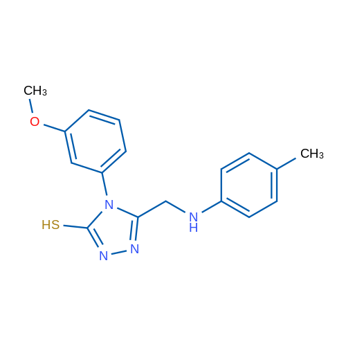 4-(3-Methoxyphenyl)-5-((p-tolylamino)methyl)-4H-1,2,4-triazole-3-thiol 1g