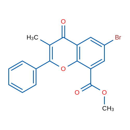 Methyl 6-bromo-3-methyl-4-oxo-2-phenyl-4H-chromene-8-carboxylate 1g