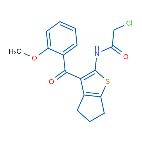 2-Chloro-N-(3-(2-methoxybenzoyl)-5,6-dihydro-4H-cyclopenta[b]thiophen-2-yl)acetamide 5g
