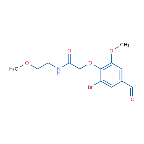 2-(2-Bromo-4-formyl-6-methoxyphenoxy)-N-(2-methoxyethyl)acetamide 1g