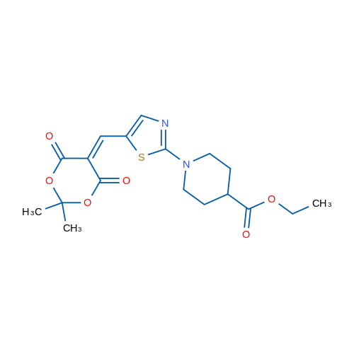 Ethyl 1-{5-[(2,2-dimethyl-4,6-dioxo-1,3-dioxan-5-ylidene)methyl]-1,3-thiazol-2-yl}piperidine-4-carboxylate 1g