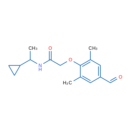 N-(1-Cyclopropylethyl)-2-(4-formyl-2,6-dimethylphenoxy)acetamide 1g