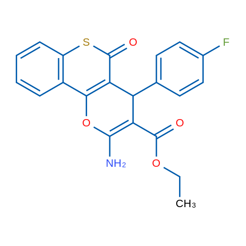 Ethyl 2-amino-4-(4-fluorophenyl)-5-oxo-4H,5H-thiochromeno[4,3-b]pyran-3-carboxylate 1g