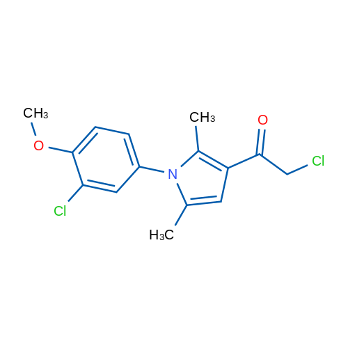 2-Chloro-1-[1-(3-chloro-4-methoxyphenyl)-2,5-dimethyl-1H-pyrrol-3-yl]ethan-1-one 1g
