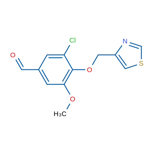 3-Chloro-5-methoxy-4-(1,3-thiazol-4-ylmethoxy)benzaldehyde 5g