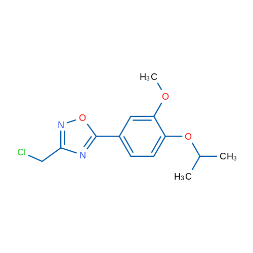 3-(Chloromethyl)-5-[3-methoxy-4-(propan-2-yloxy)phenyl]-1,2,4-oxadiazole 1g