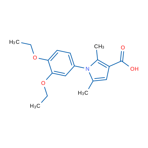 1-(3,4-Diethoxyphenyl)-2,5-dimethyl-1H-pyrrole-3-carboxylic acid 5g