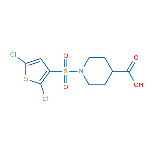 1-[(2,5-Dichlorothiophen-3-yl)sulfonyl]piperidine-4-carboxylic acid 5g