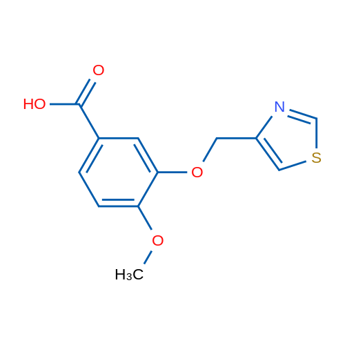 4-Methoxy-3-(1,3-thiazol-4-ylmethoxy)benzoic acid 1g