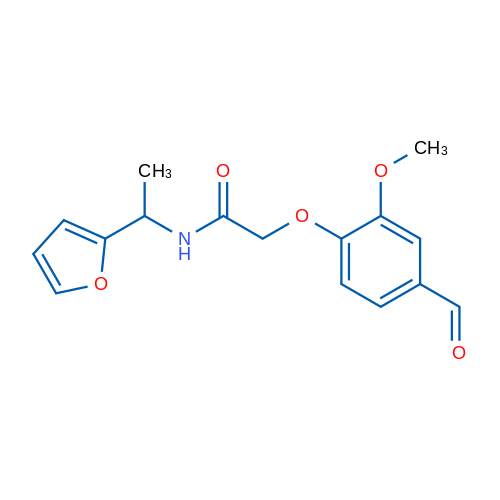 2-(4-Formyl-2-methoxyphenoxy)-N-[1-(furan-2-yl)ethyl]acetamide 1g